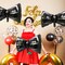 Big Black Bow Tie Balloon Bowtie Balloon , 6 Pack Bow Balloon Bowknot Foil Balloons Mouse Party Decoration